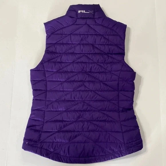 RLX Ralph Lauren Purple Down Filled Lightweight Quilted Puffer Vest Size Small - Picture 2 of 8